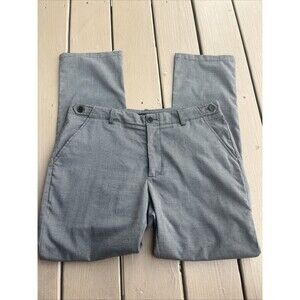GRAMERCY Men's English Style Houndstooth Pants Slacks Grey/Black Size 34X30